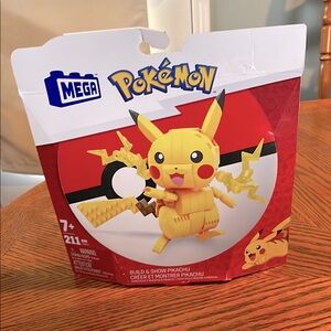 MEGA Pokemon Building Toy Kit Pikachu (211 Pieces) with 1 Action Figure for Kids